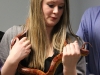 Students with corn snake